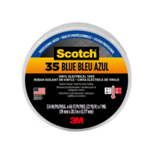 Scotch 3/4 in. x 66 ft. x 0.007 in. #35 Electrical Tape, Blue 3M