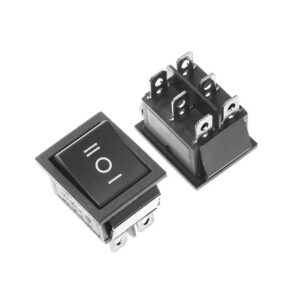 Black ON/Off/ON DPDT 6 Pin 3 Position Mini Boat Rocker Switch
