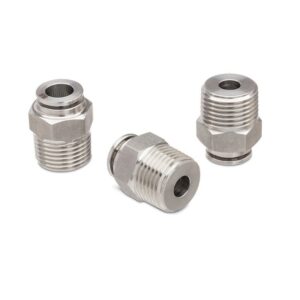 Pneumatic Stainless Steel Male Straight 5/16" Tube OD x 3/8" NPT Thread Fittings
